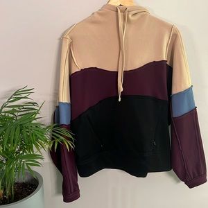 Alo Hooded Sweatshirt Color Block Small